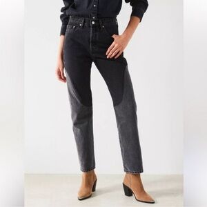 Levi's Women's Black and Gray Boot Cut Jeans Chaps